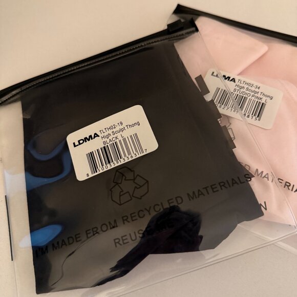 LDMA High Sculpt Thongs (2) Black and Studio Pink - NEW - L - Picture 4 of 4